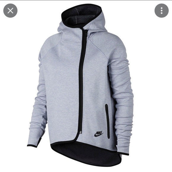 Nike | Tops | Nike Sportswear Tech Fleece Womens Full Zip Cape Hoodie  Carbon Heather | Poshmark